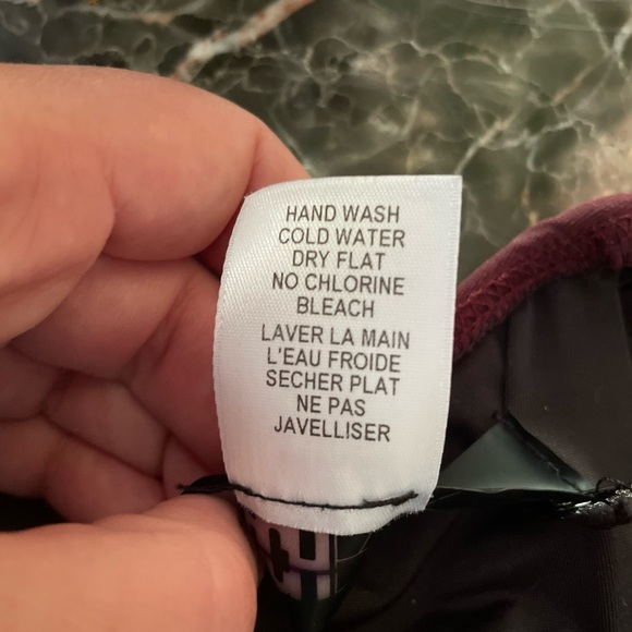 Free People Burgundy Bandeau Bikini Top Swimsuit Size S L Beach Riot Basic Cute - Picture 8 of 10